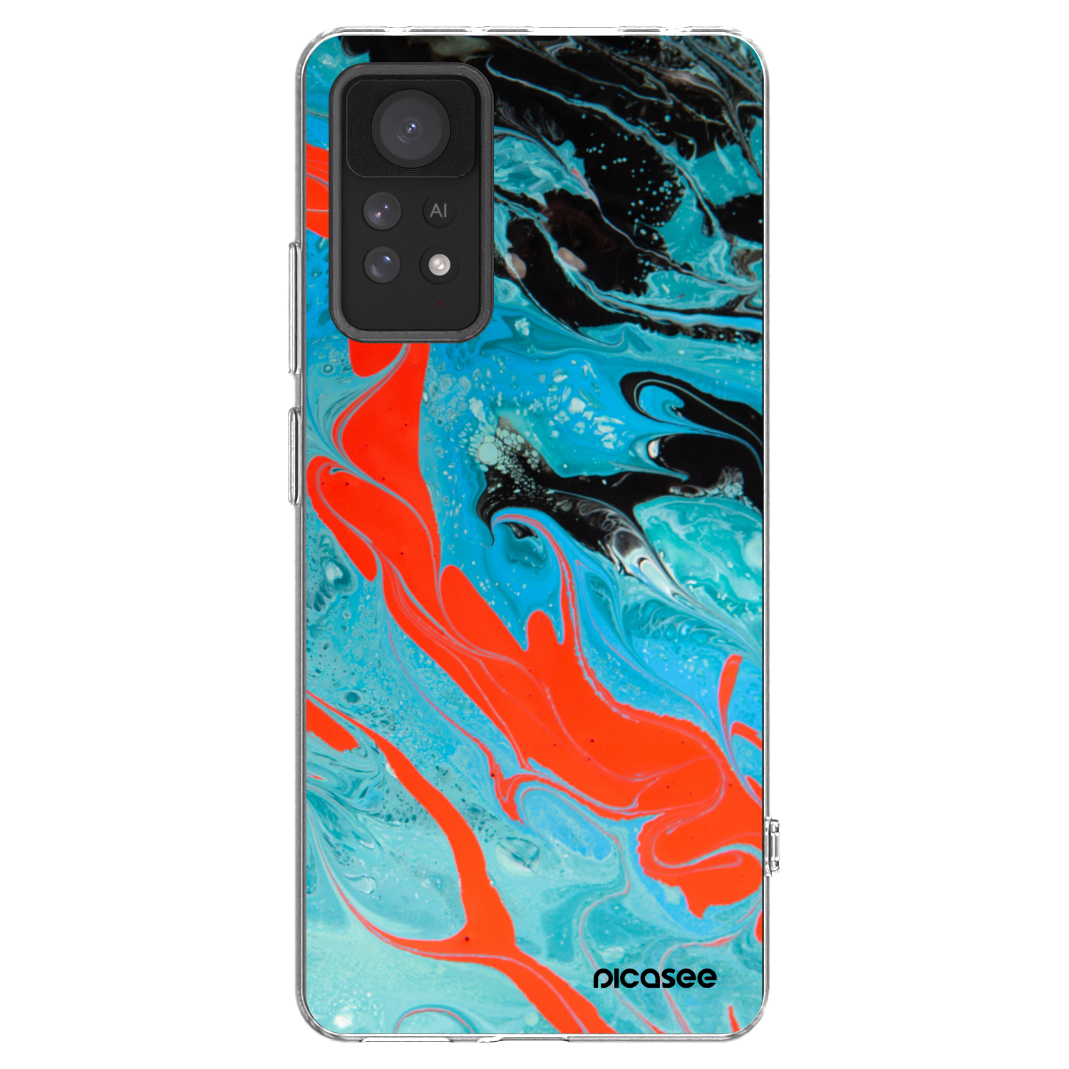 Picasee silikónový prehľadný obal pre Xiaomi Redmi Note 11 Pro - Blue Magma