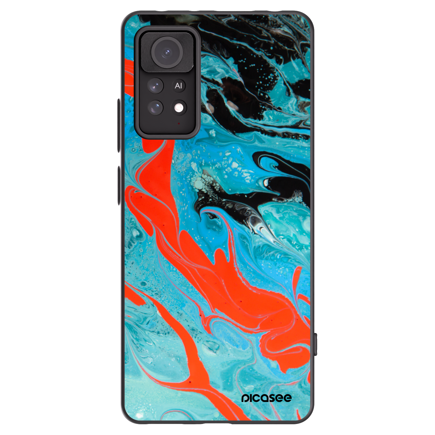 Picasee silikónový čierny obal pre Xiaomi Redmi Note 11 Pro 5G - Blue Magma