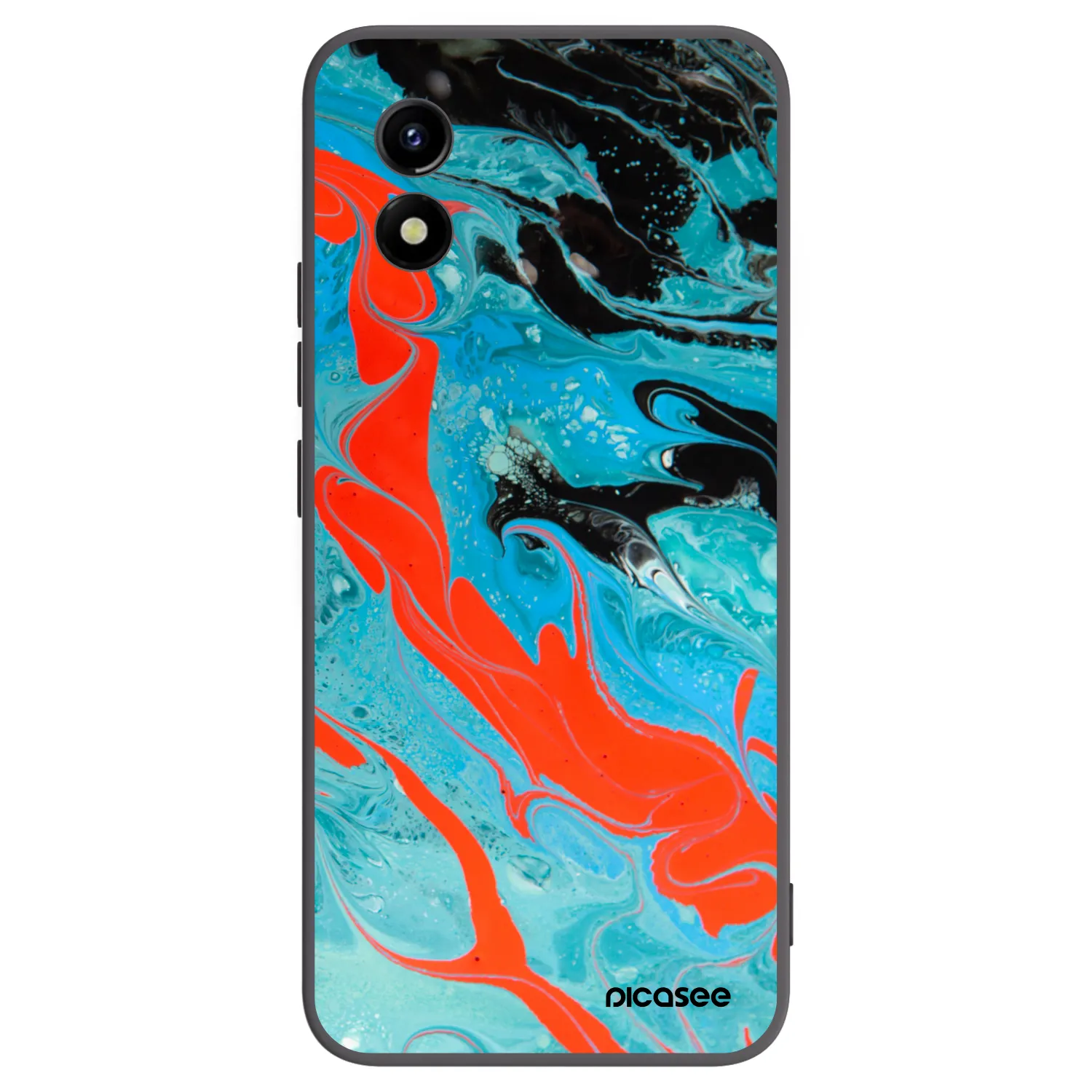Picasee silikónový čierny obal pre Vivo Y01 - Blue Magma