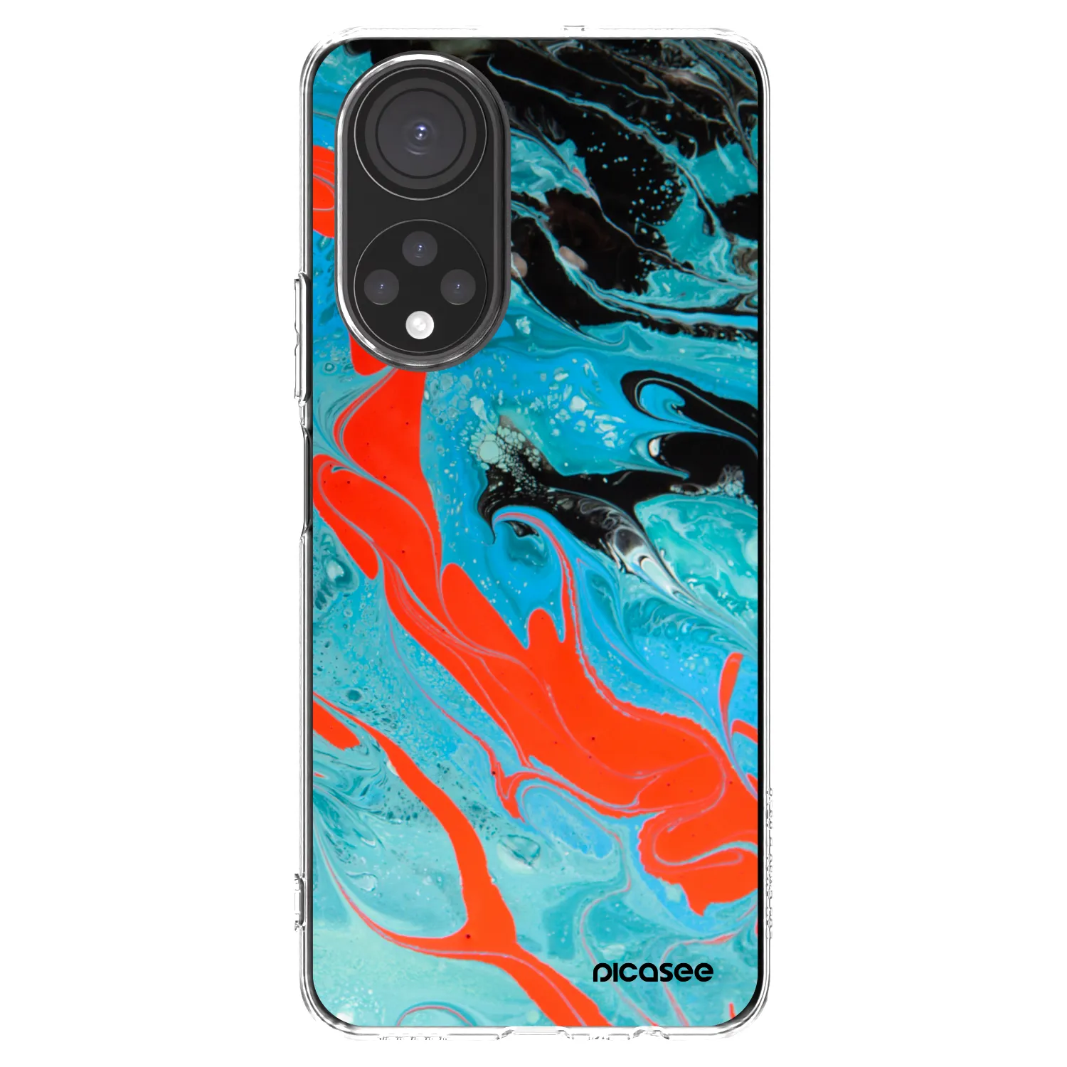 Picasee silikónový prehľadný obal pre Honor X7 - Blue Magma