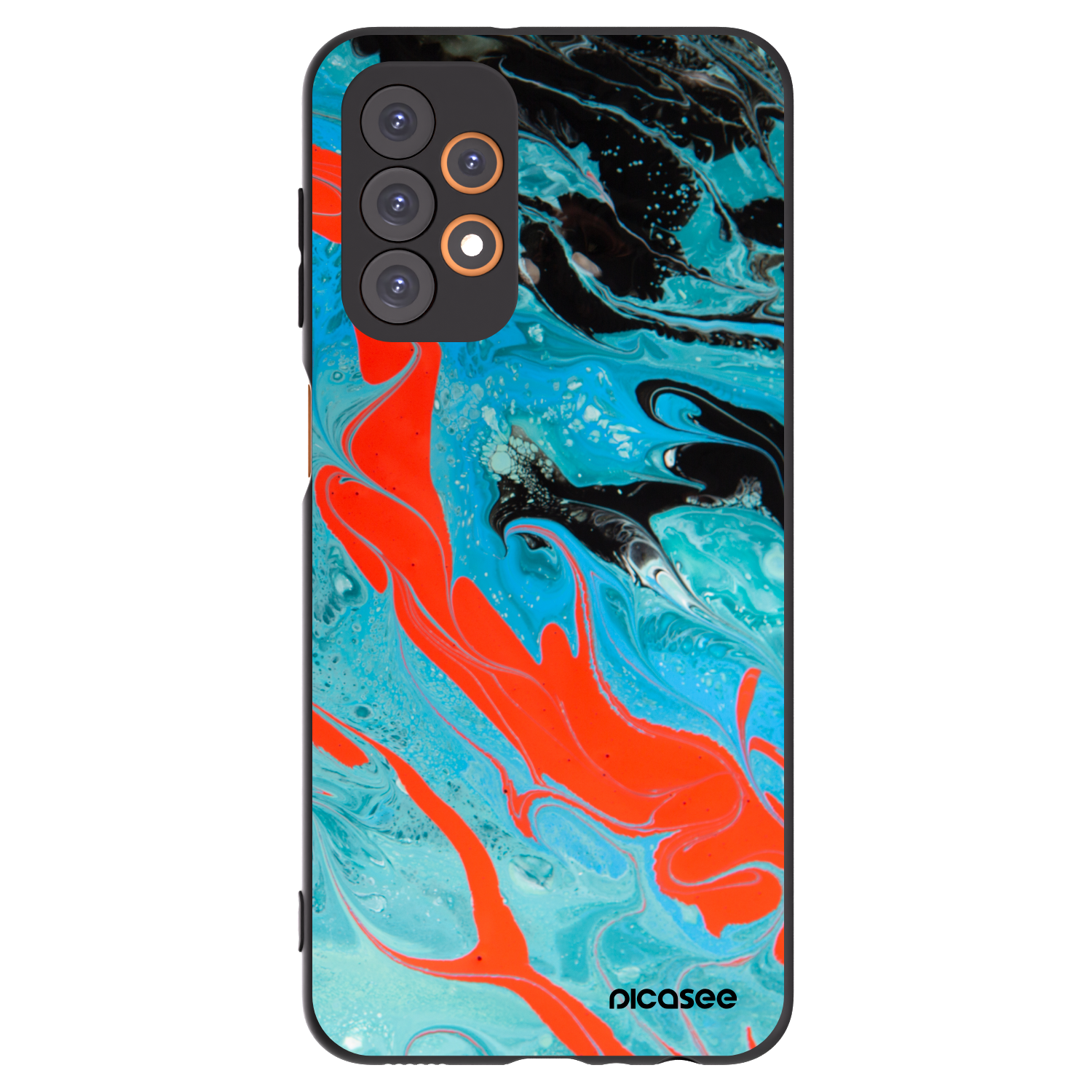 Picasee silikónový čierny obal pre Samsung Galaxy A23 A235F 4G - Blue Magma