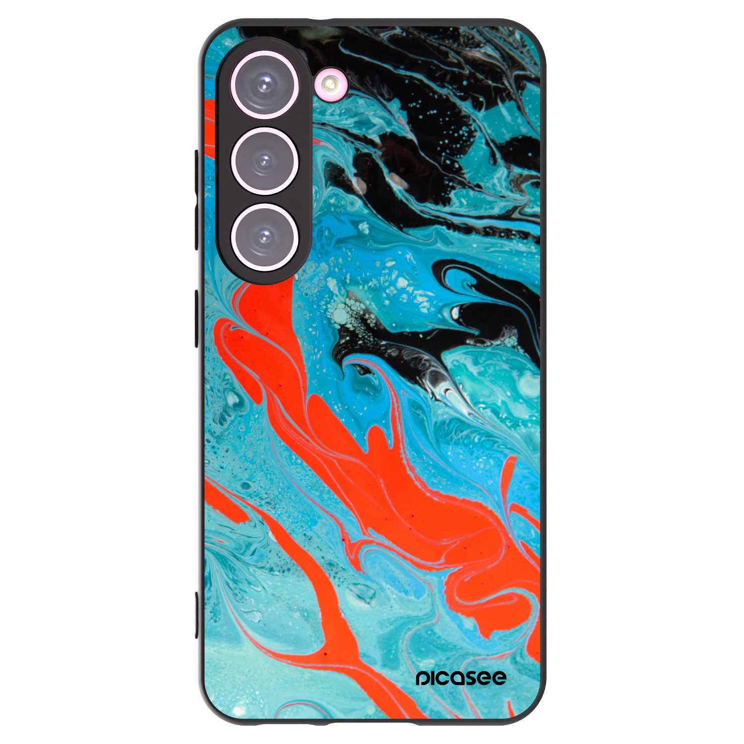 Silikónový čierny obal pre Samsung Galaxy S23 5G - Blue Magma