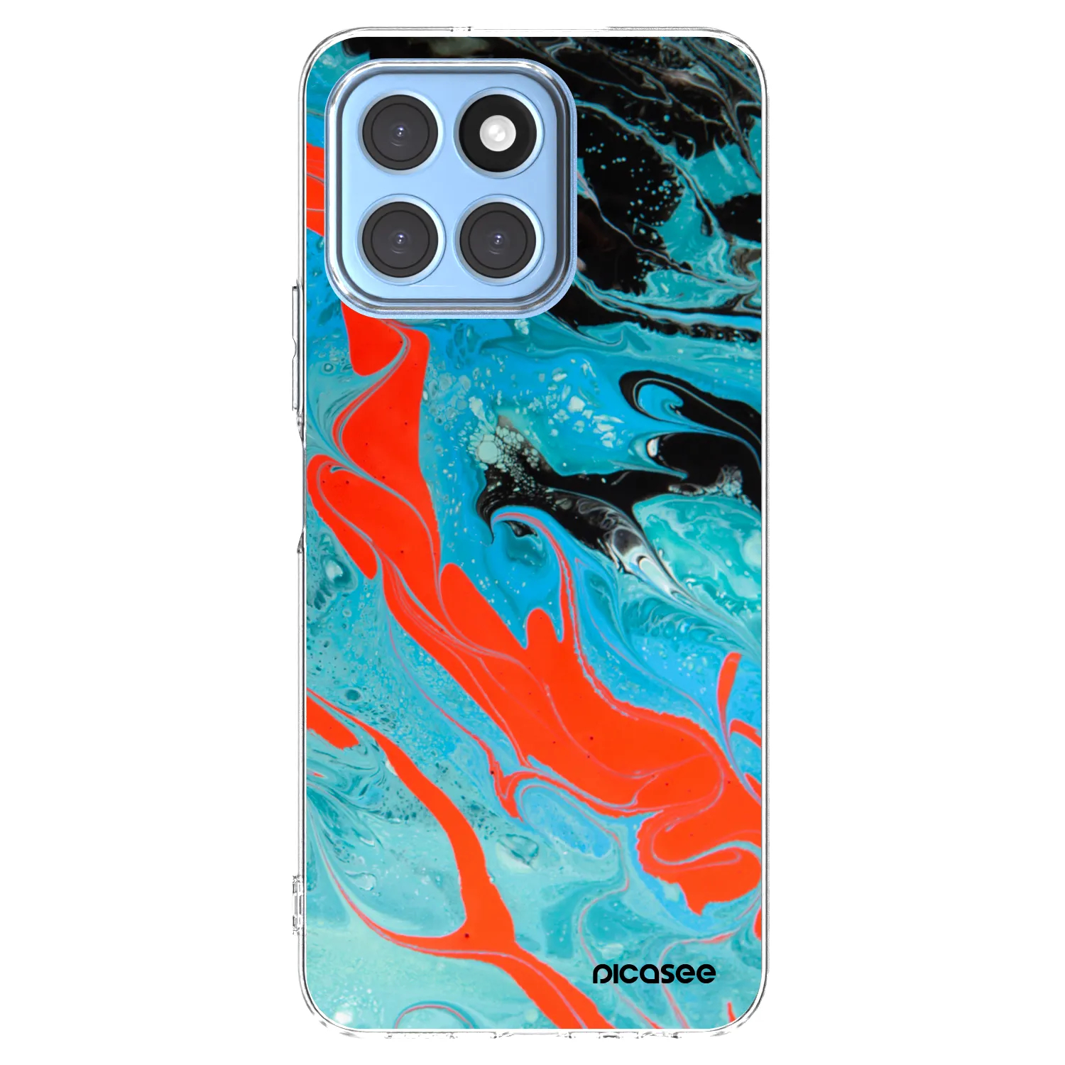 Picasee silikónový prehľadný obal pre Honor X8 5G - Blue Magma