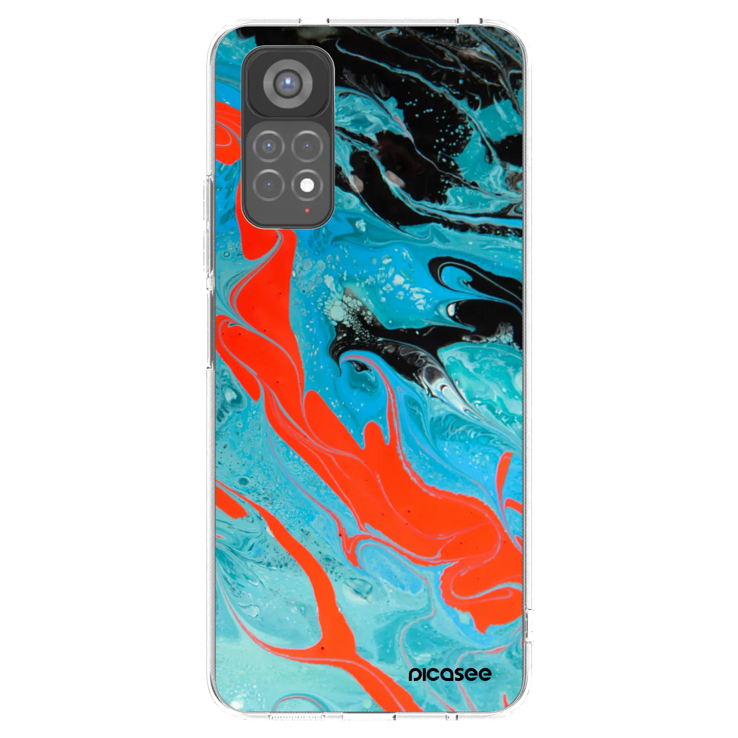 Picasee silikónový prehľadný obal pre Xiaomi Redmi Note 11S 5G - Blue Magma