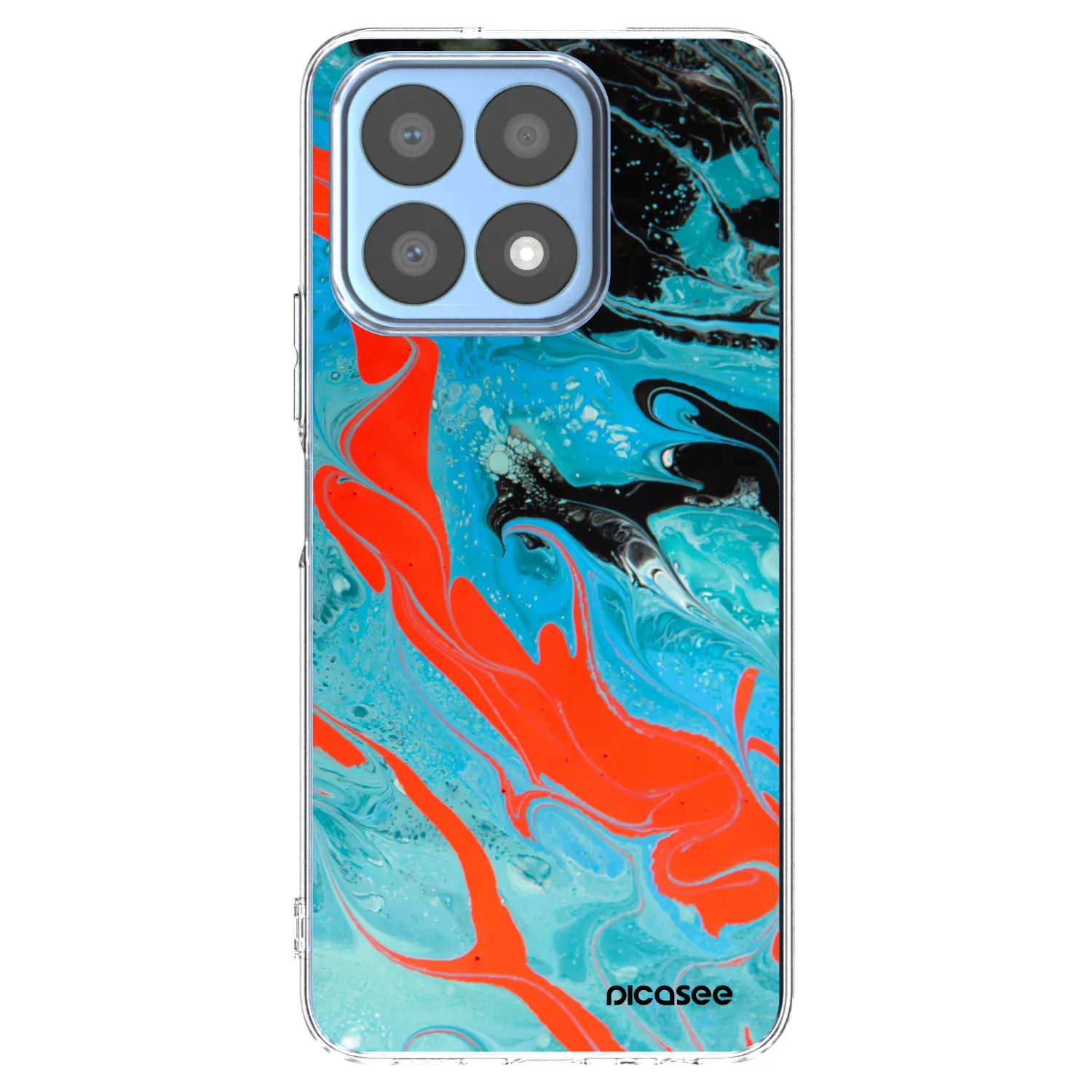 Picasee silikónový prehľadný obal pre Honor X8a - Blue Magma