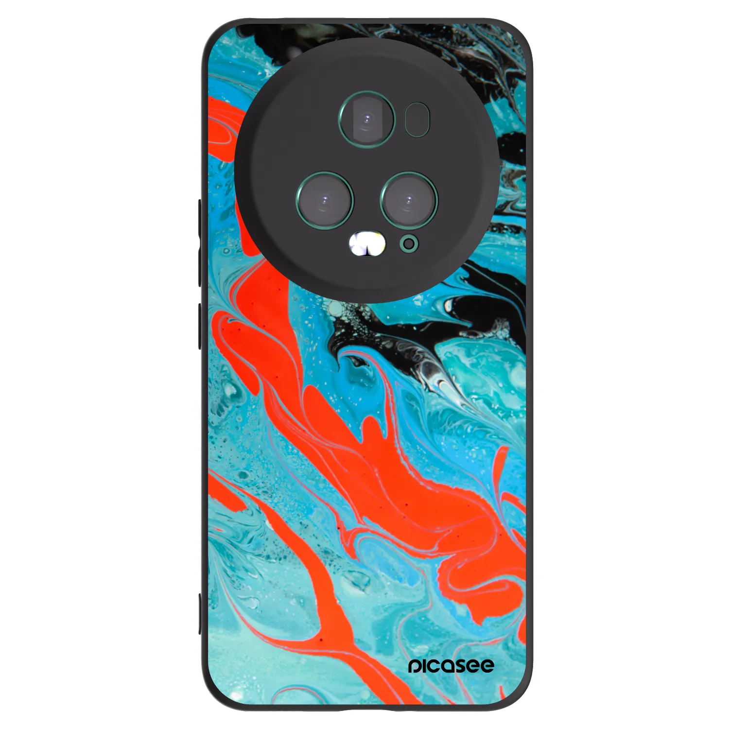 Picasee silikónový čierny obal pre Honor Magic5 Pro - Blue Magma