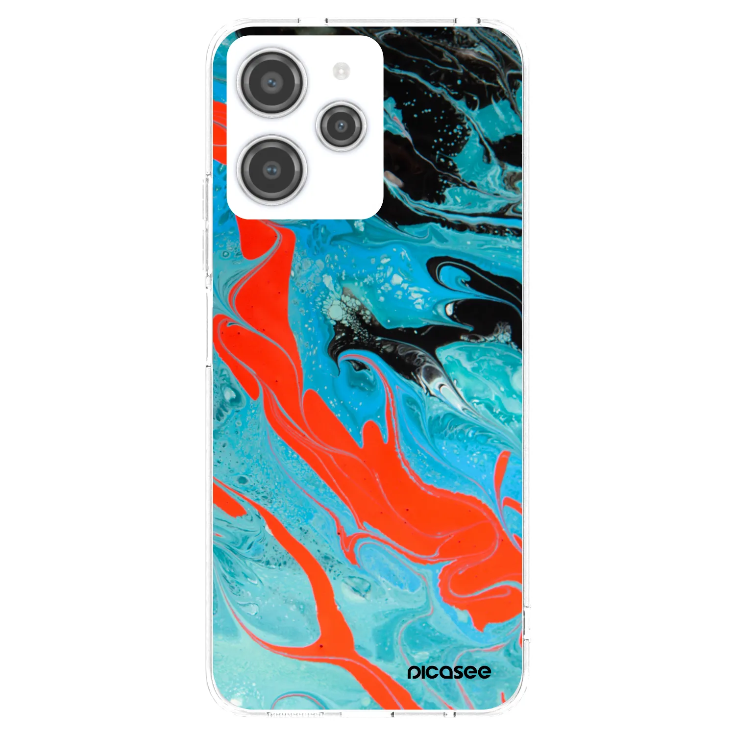 Silikónový prehľadný obal pre Xiaomi Redmi 12 4G - Blue Magma