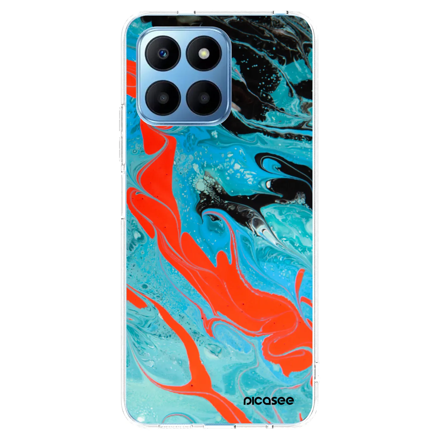 Picasee silikónový prehľadný obal pre Honor 70 Lite - Blue Magma