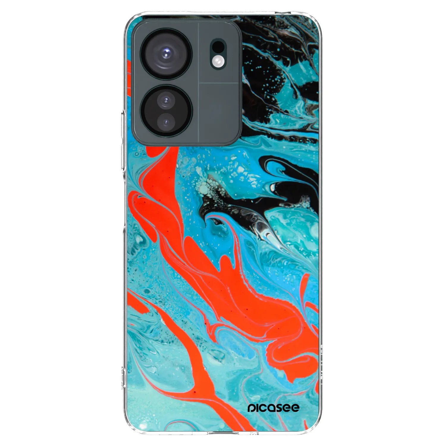 Silikónový prehľadný obal pre Xiaomi Redmi 13C 4G - Blue Magma