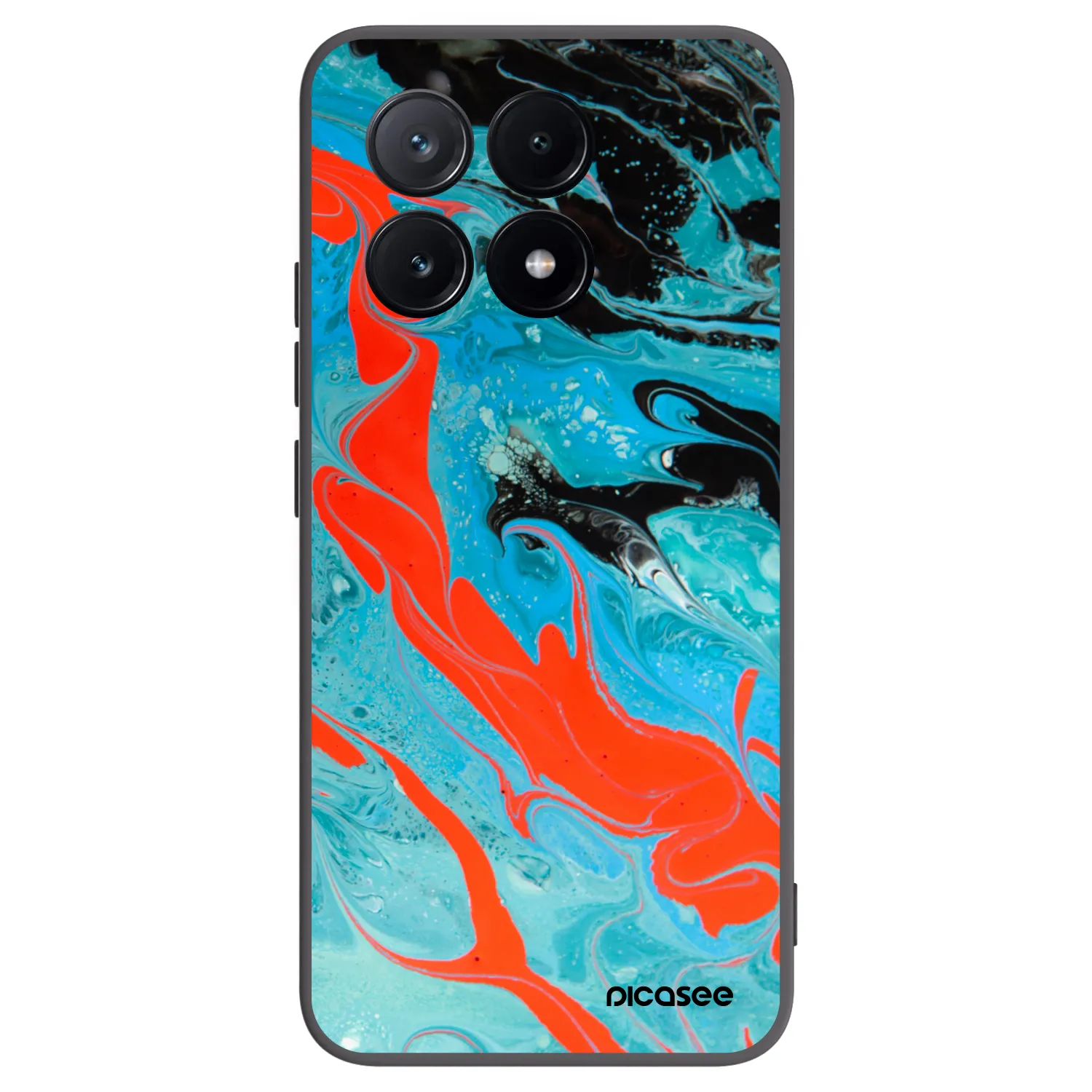Picasee silikónový čierny obal pre Xiaomi Poco X6 Pro - Blue Magma