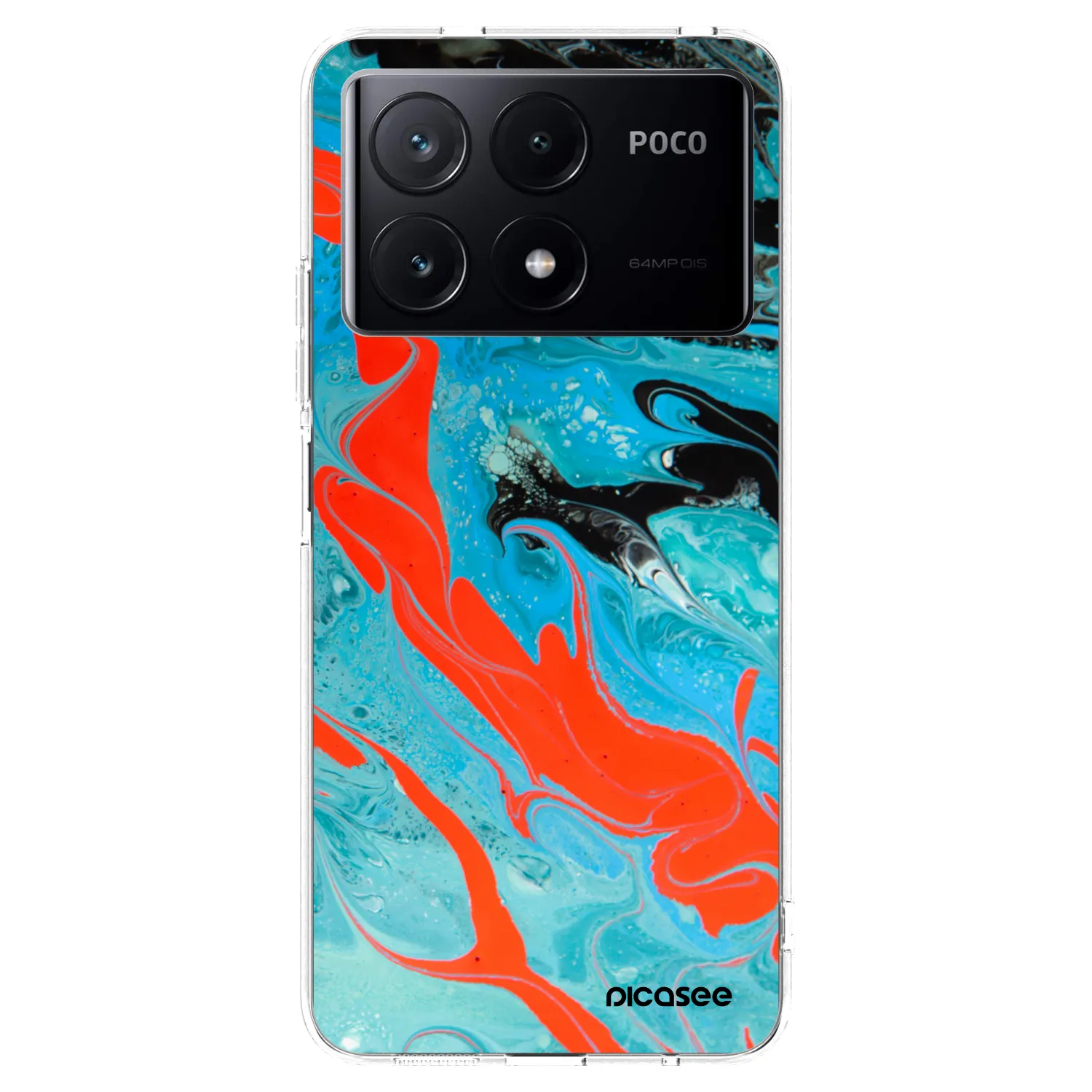 Picasee silikónový prehľadný obal pre Xiaomi Poco X6 Pro - Blue Magma