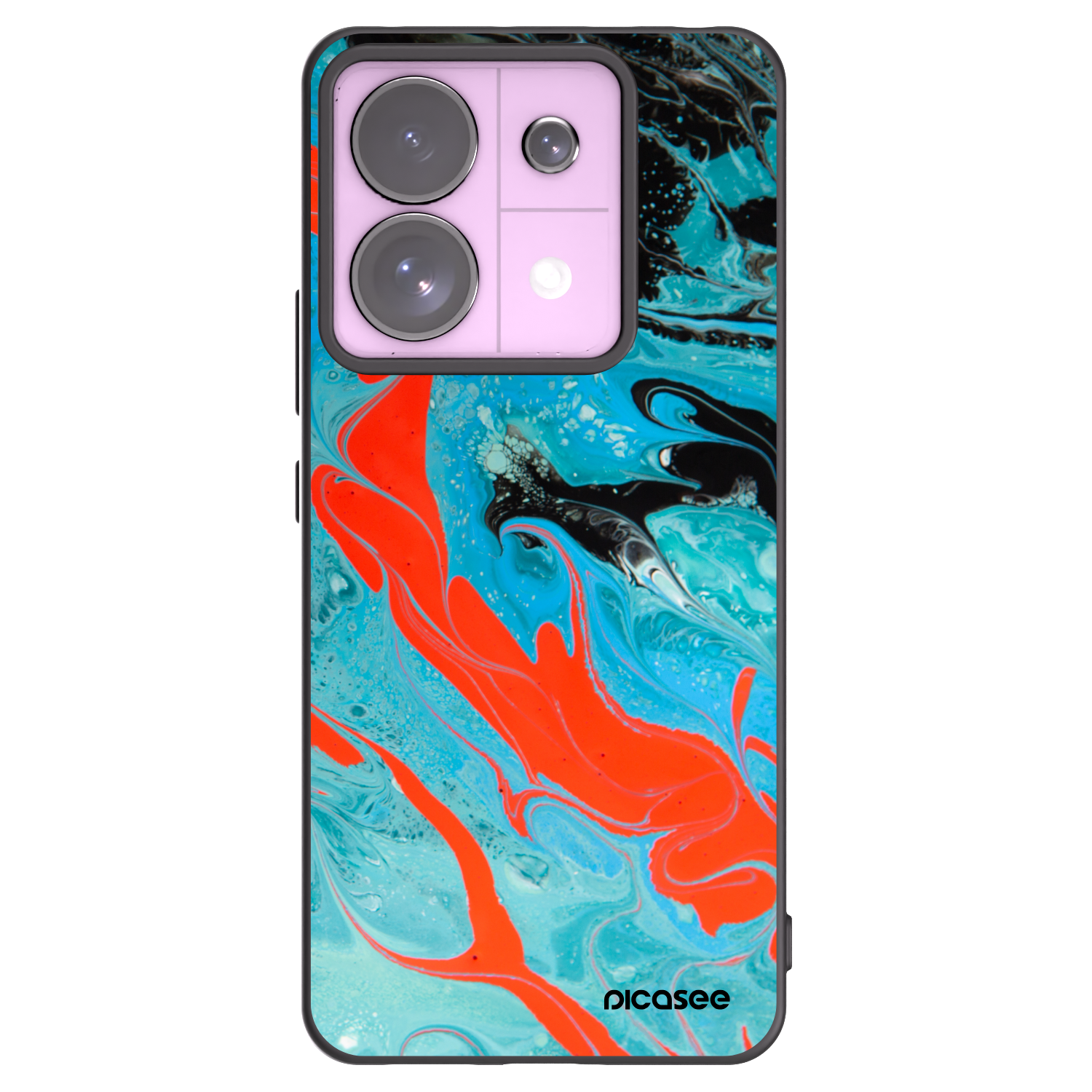 Picasee silikónový čierny obal pre Xiaomi Redmi Note 13 Pro 5G - Blue Magma
