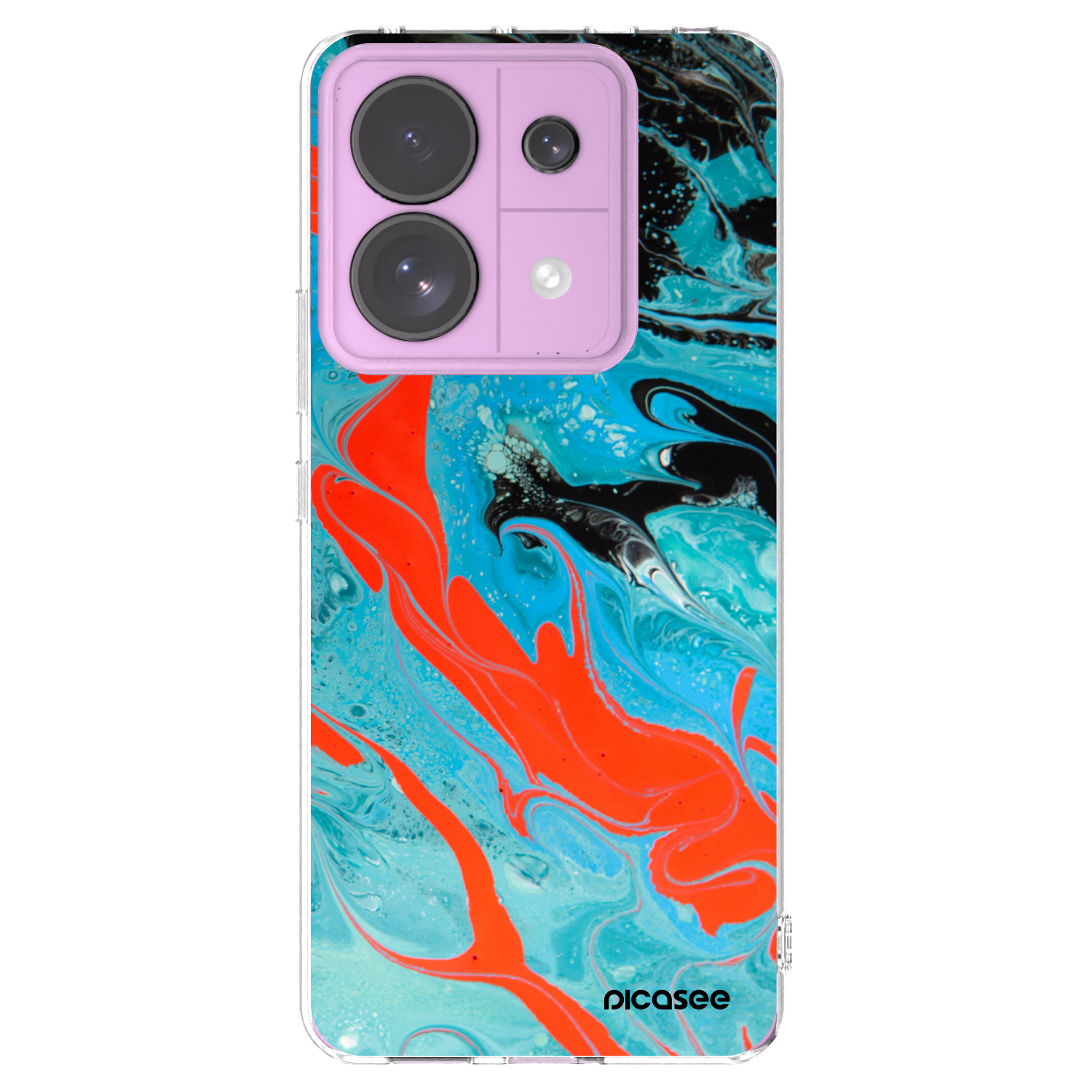 Picasee silikónový prehľadný obal pre Xiaomi Redmi Note 13 Pro 5G - Blue Magma