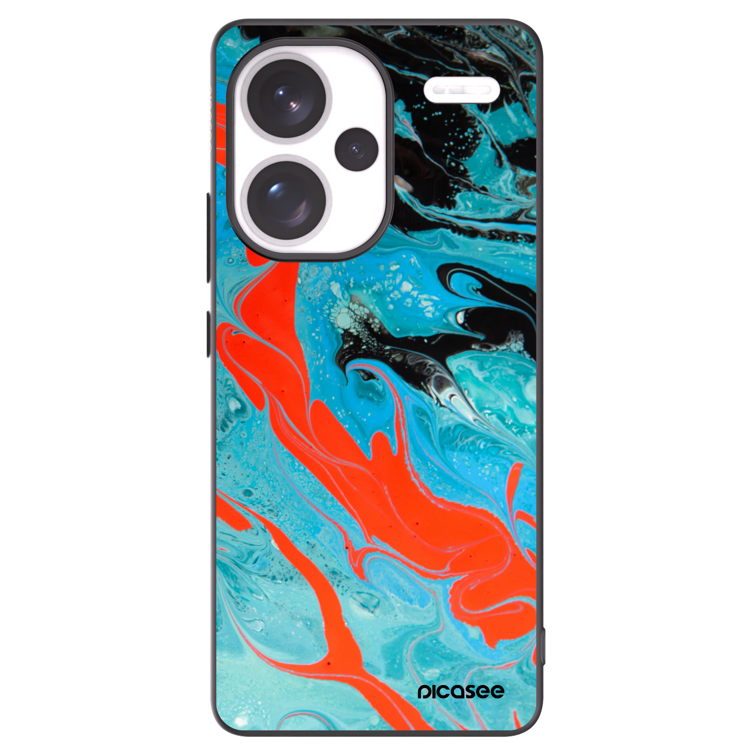 Picasee silikónový čierny obal pre Xiaomi Redmi Note 13 Pro+ 5G - Blue Magma