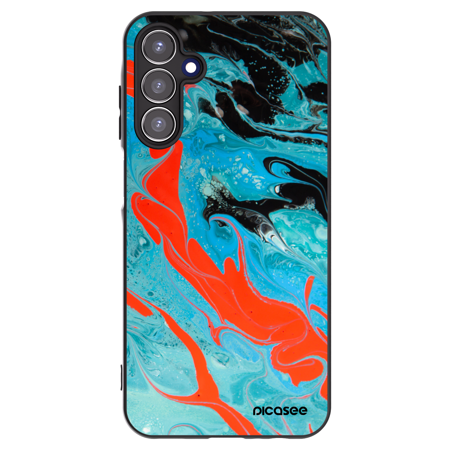 Picasee silikónový čierny obal pre Samsung Galaxy A15 A156B 5G - Blue Magma