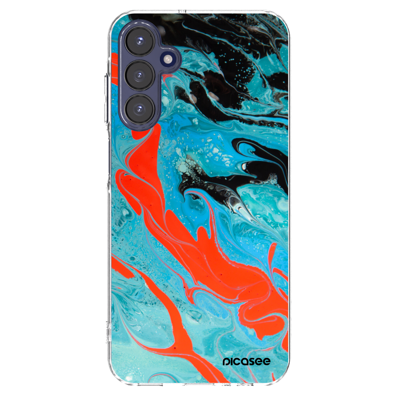 Picasee silikónový prehľadný obal pre Samsung Galaxy A15 A155F 4G - Blue Magma