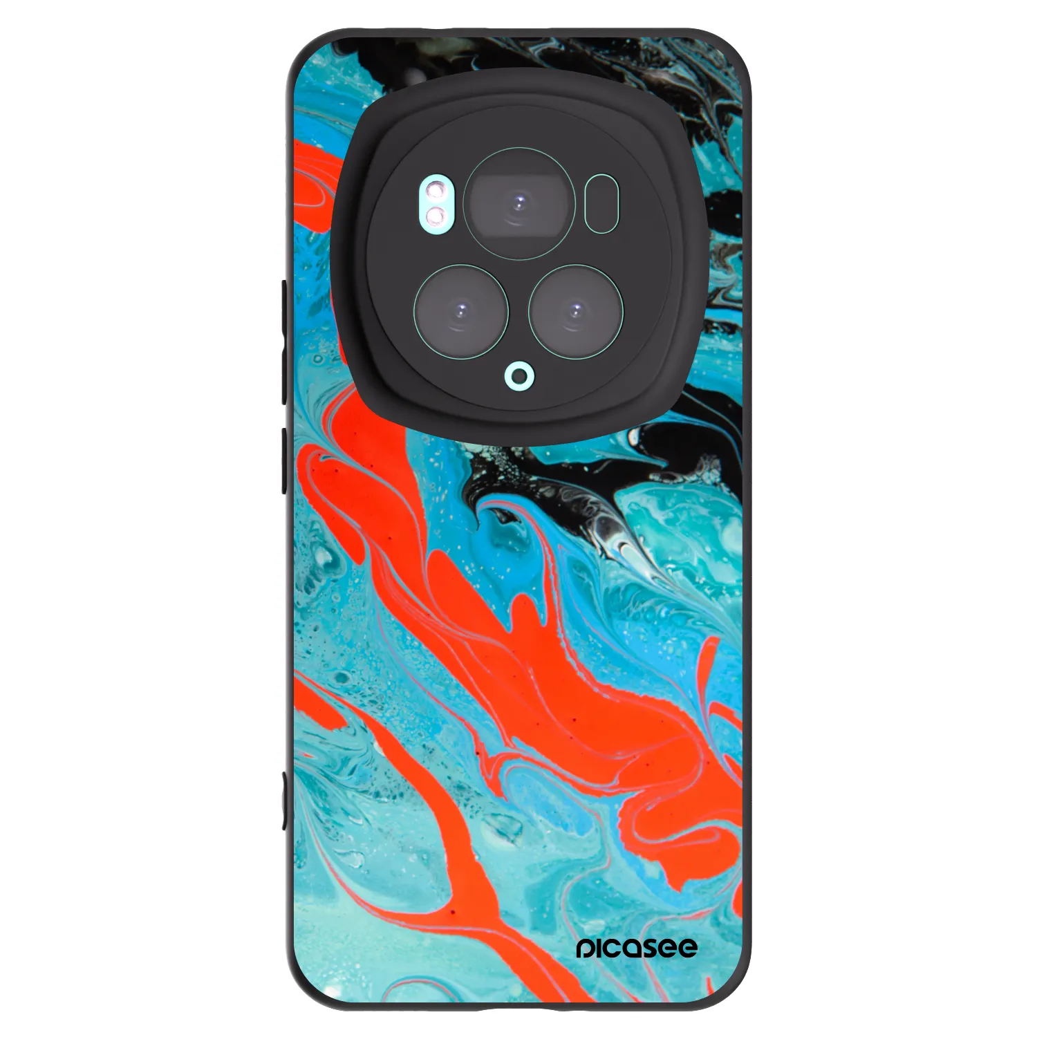 Picasee silikónový čierny obal pre Honor Magic6 Pro - Blue Magma