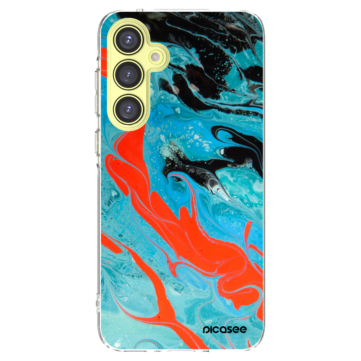 Picasee silikónový prehľadný obal pre Samsung Galaxy A35 5G A356B - Blue Magma