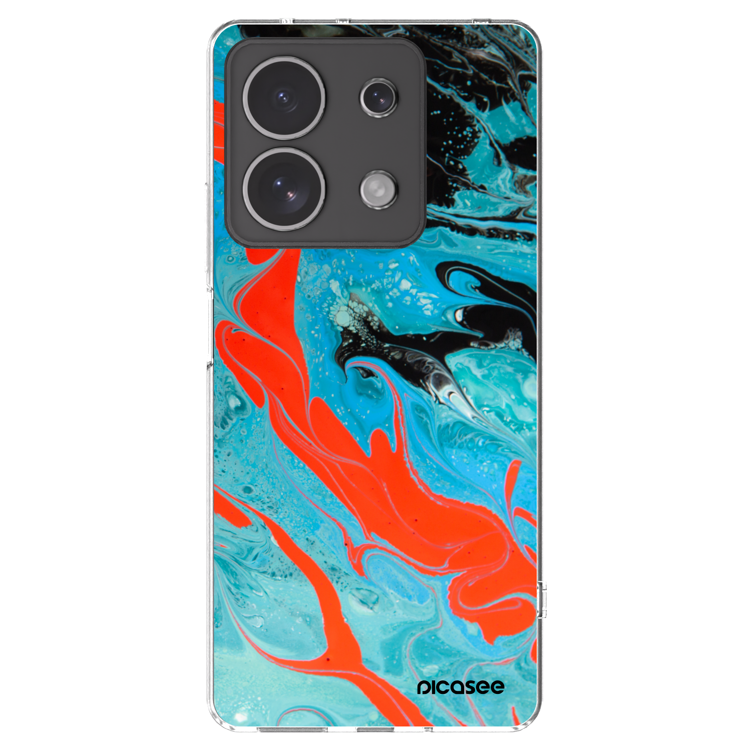 Picasee silikónový prehľadný obal pre Xiaomi Redmi Note 13 4G - Blue Magma