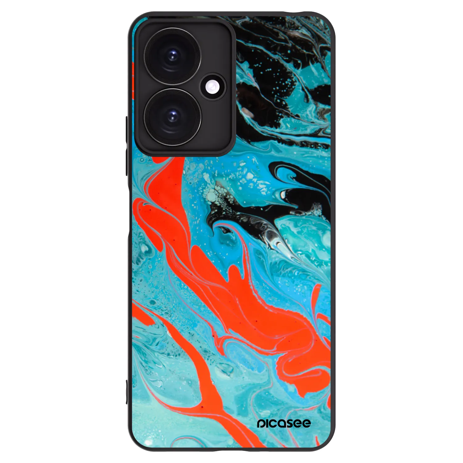 Picasee silikónový čierny obal pre Xiaomi Redmi 13C 5G - Blue Magma
