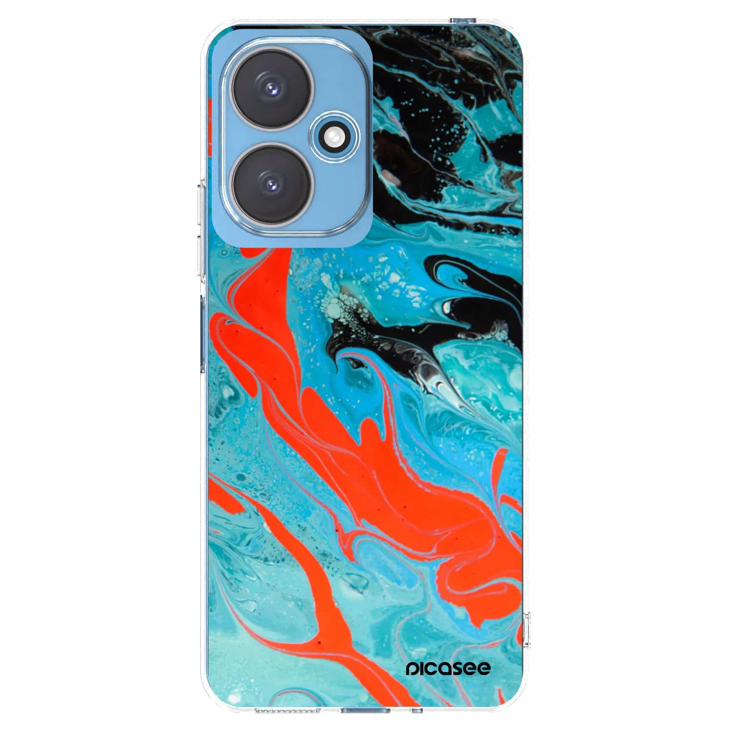 Picasee silikónový prehľadný obal pre Xiaomi Redmi 13C 5G - Blue Magma