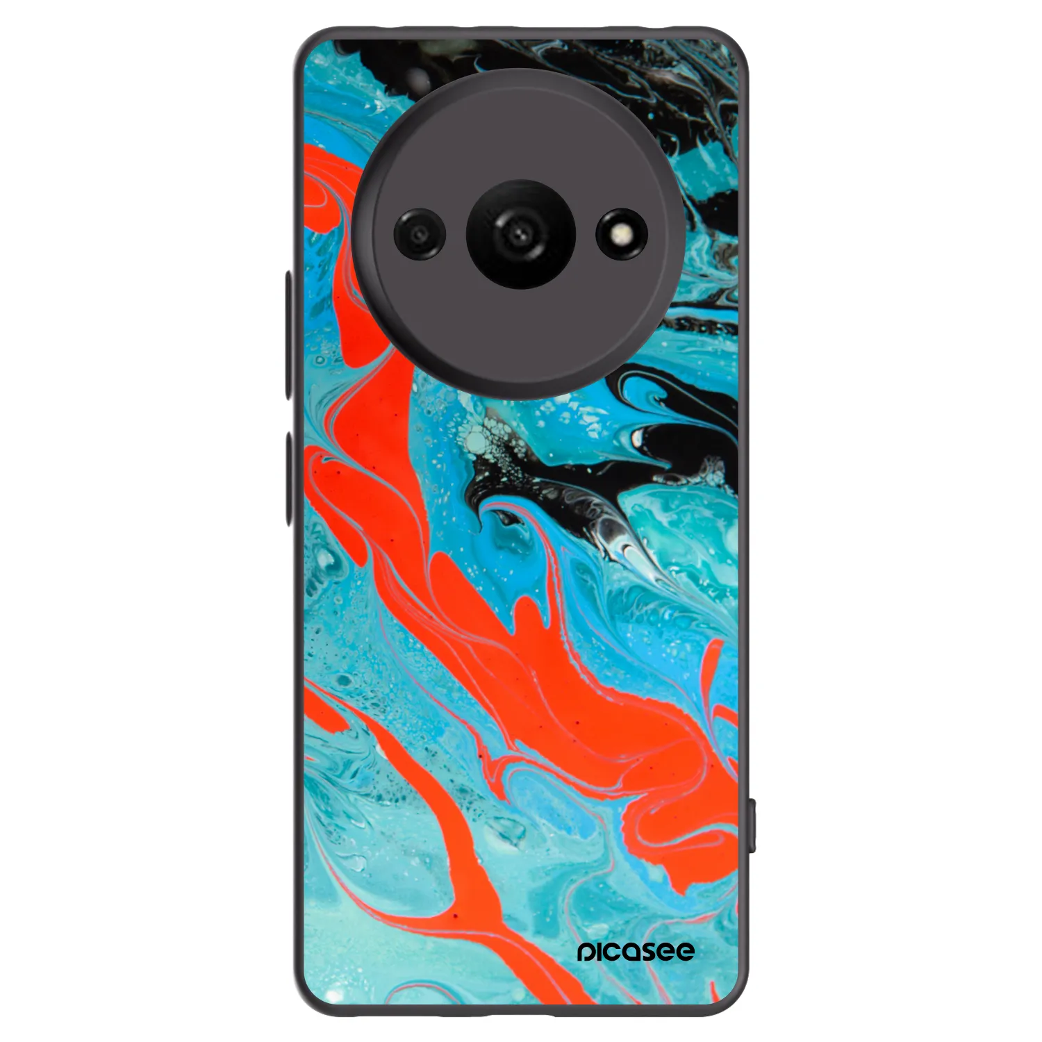 Picasee silikónový čierny obal pre Xiaomi Redmi A3 - Blue Magma