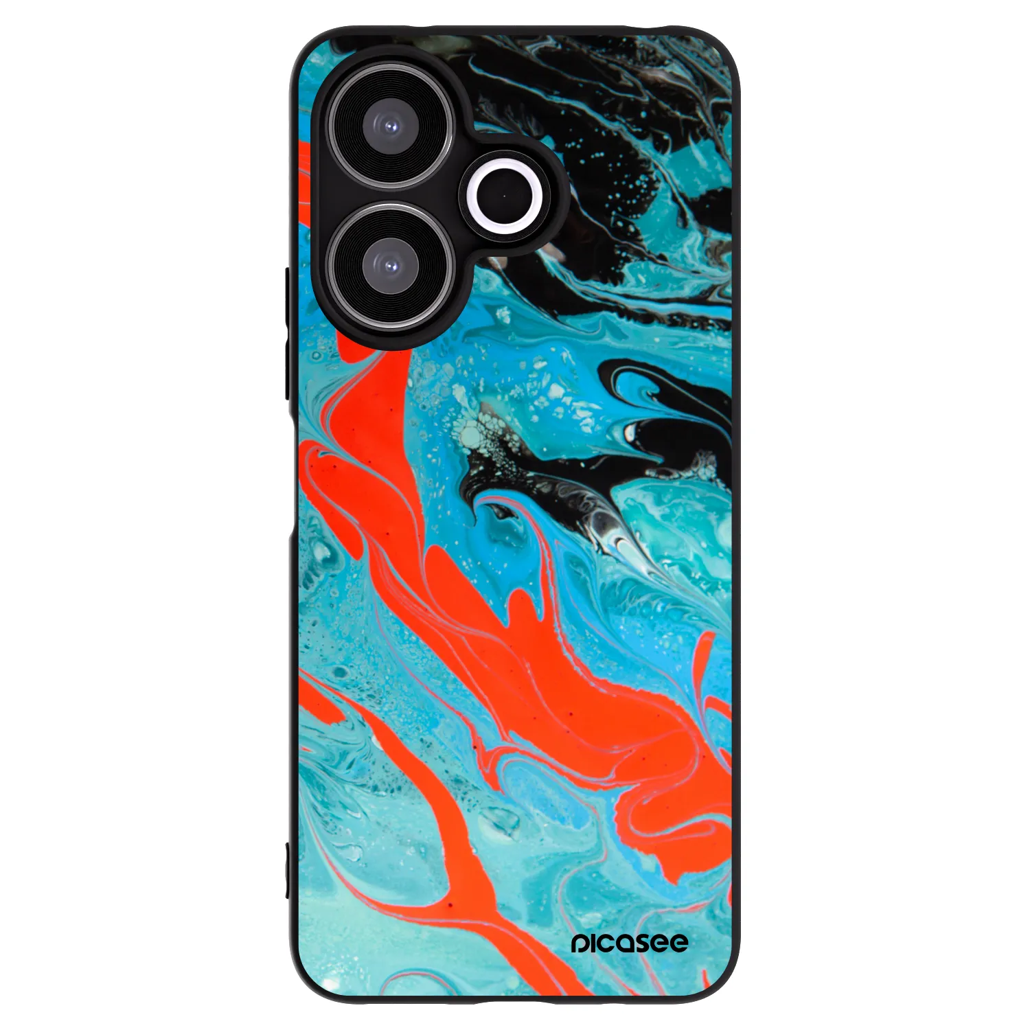 Silikónový čierny obal pre Xiaomi Redmi 13 4G - Blue Magma
