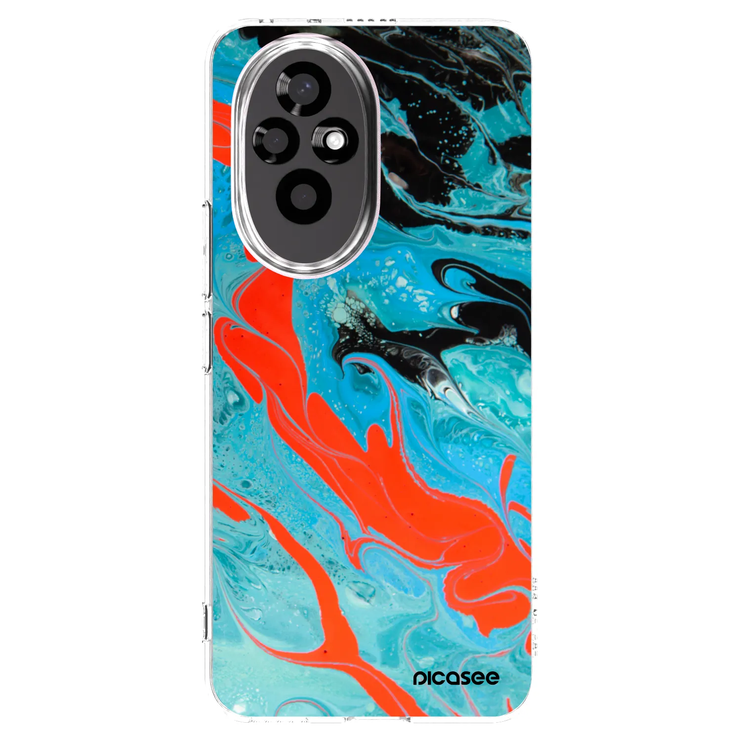 Picasee silikónový prehľadný obal pre Honor 200 Pro 5G - Blue Magma