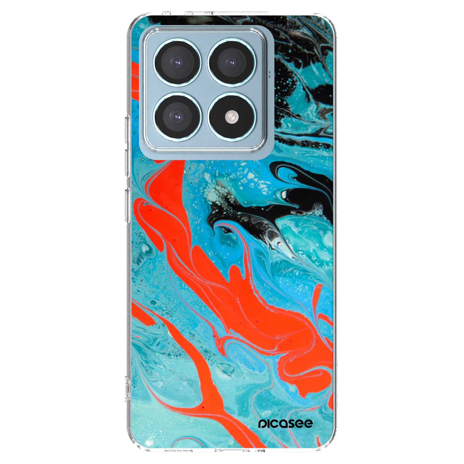 Picasee silikónový prehľadný obal pre Xiaomi 14T Pro - Blue Magma