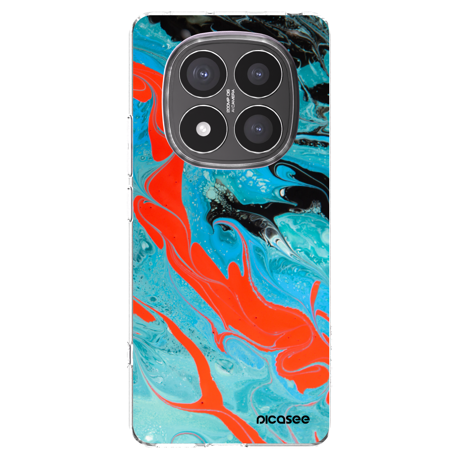 Picasee silikónový prehľadný obal pre Xiaomi Redmi Note 14 Pro+ 5G - Blue Magma