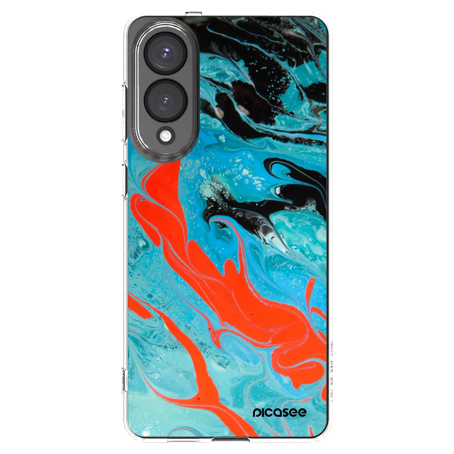 Silikónový prehľadný obal pre Samsung Galaxy S25 Edge 5G - Blue Magma