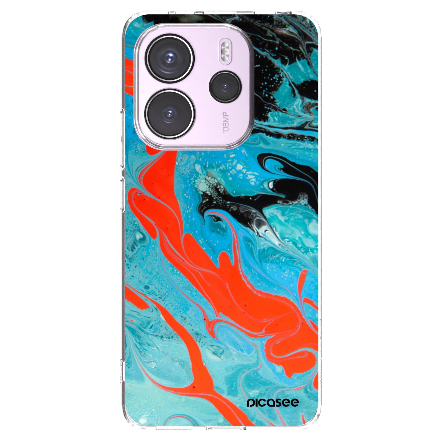 Picasee silikónový prehľadný obal pre Xiaomi Redmi Note 14 4G - Blue Magma