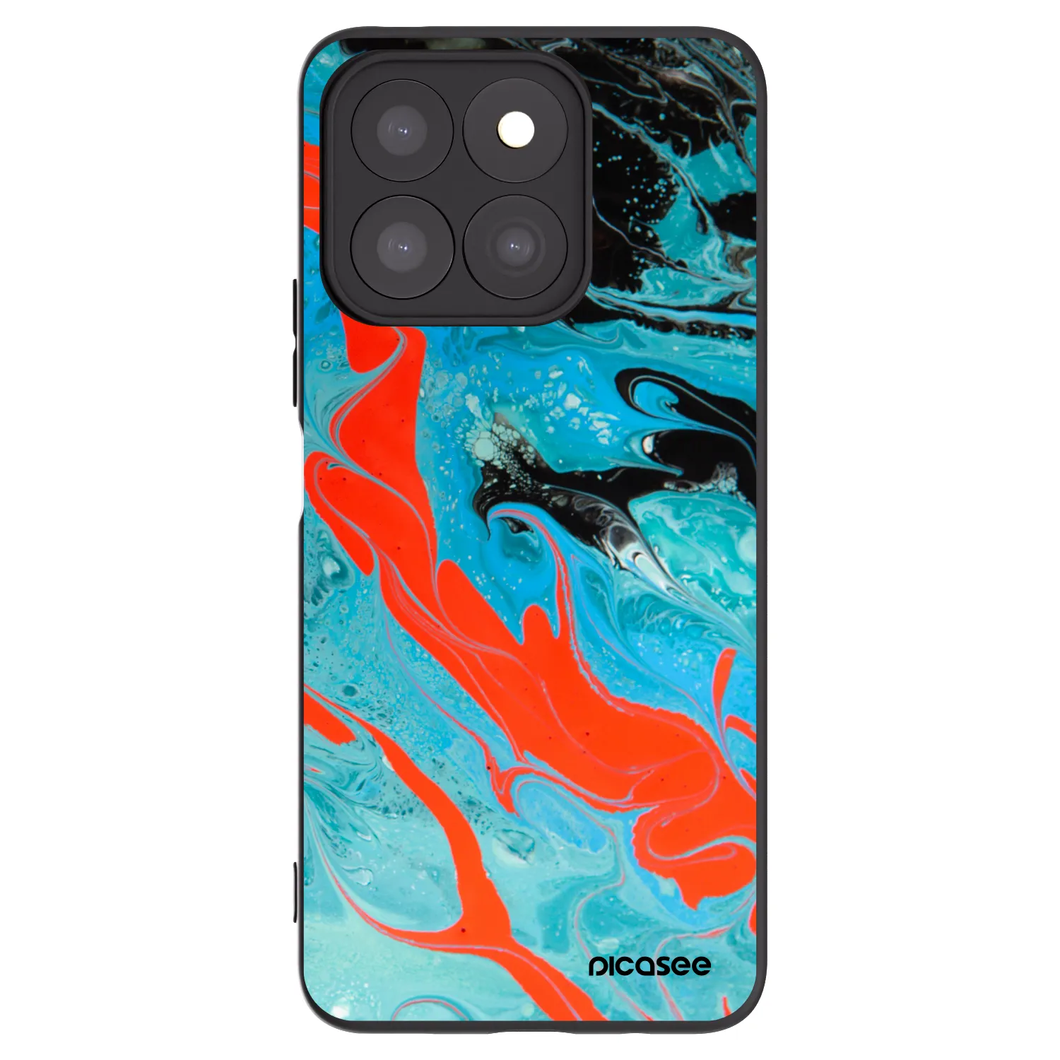 Picasee silikónový čierny obal pre Honor X8c - Blue Magma