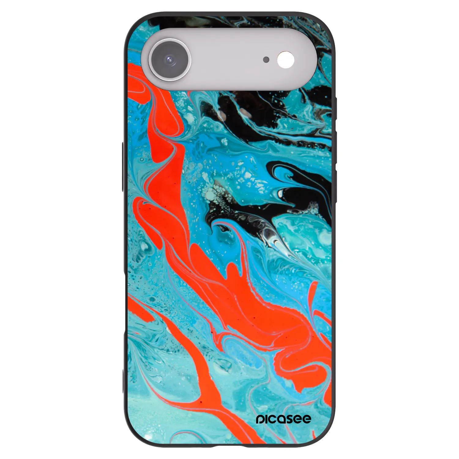 Picasee silikónový čierny obal pre Apple iPhone Air - Blue Magma