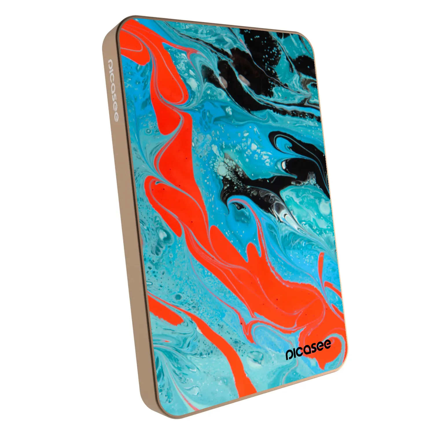 Picasee Powerbanka s MagSafe 5 000 mAh Zlatá - Blue Magma