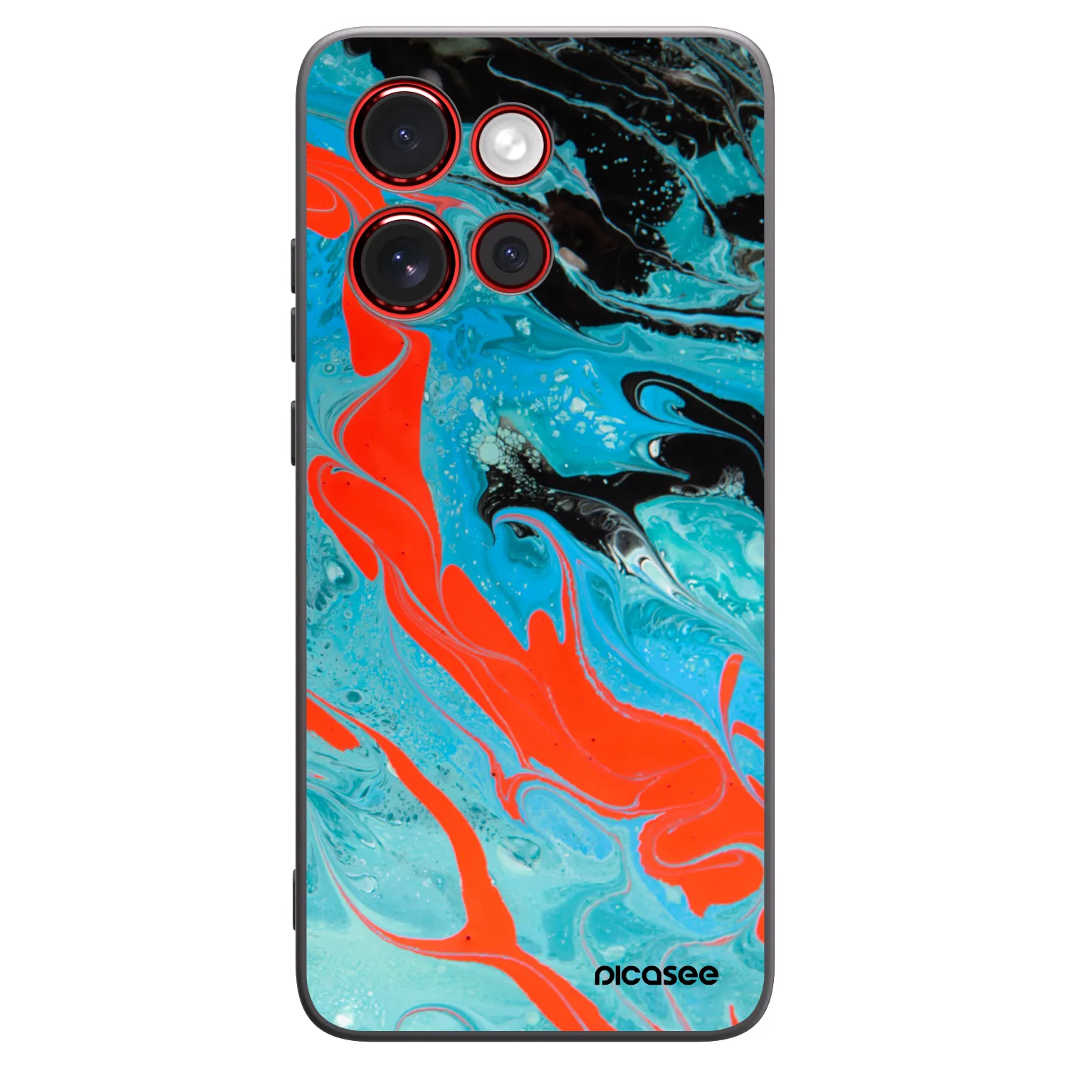 Picasee silikónový čierny obal pre Motorola Edge 60 Neo 5G - Blue Magma