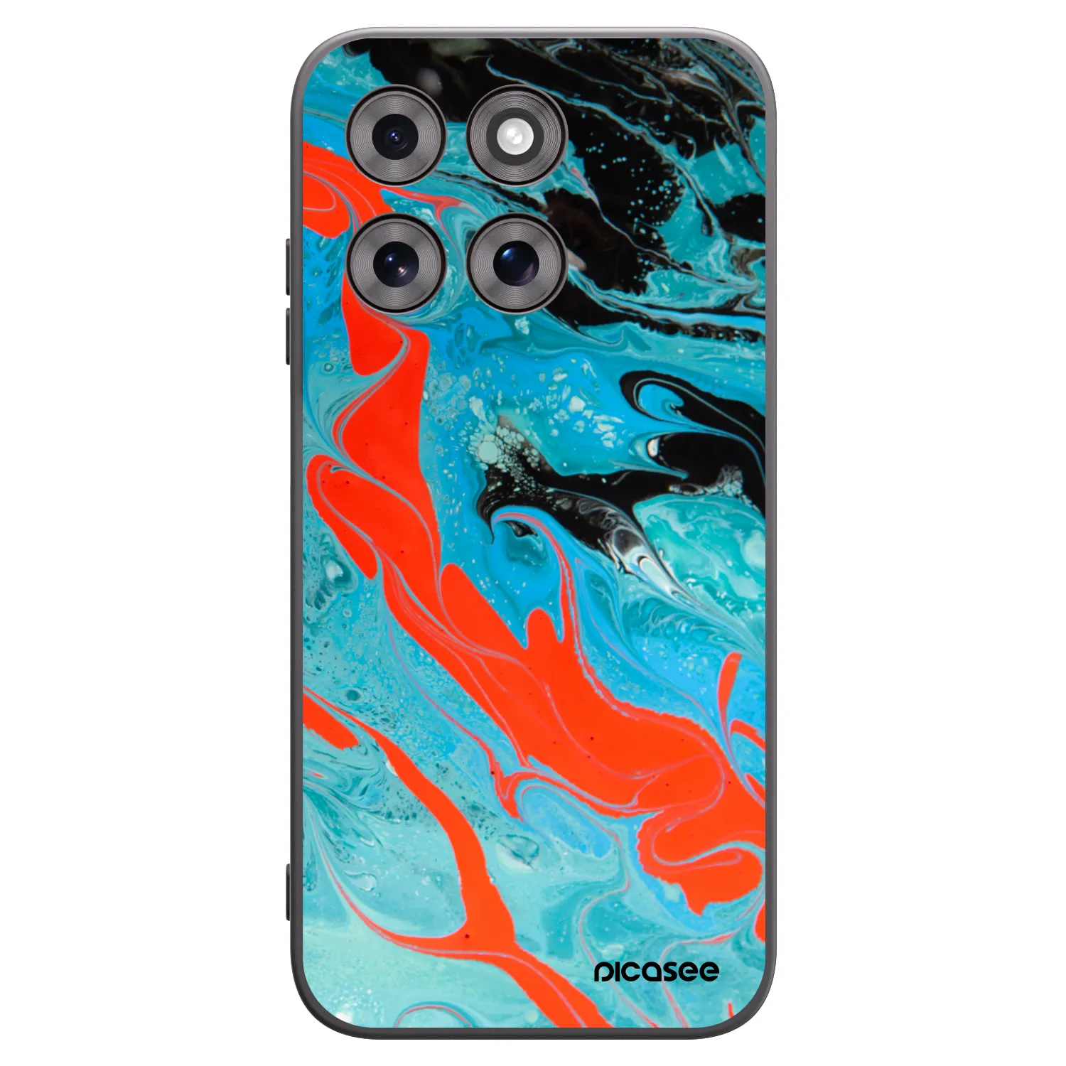 Picasee silikónový čierny obal pre Motorola Moto G77 - Blue Magma