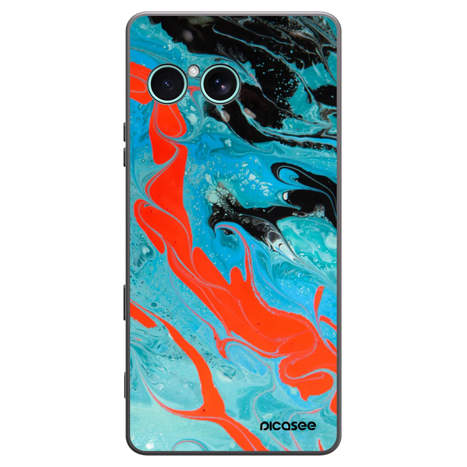 Picasee silikónový čierny obal pre Sony Xperia 10 VII - Blue Magma