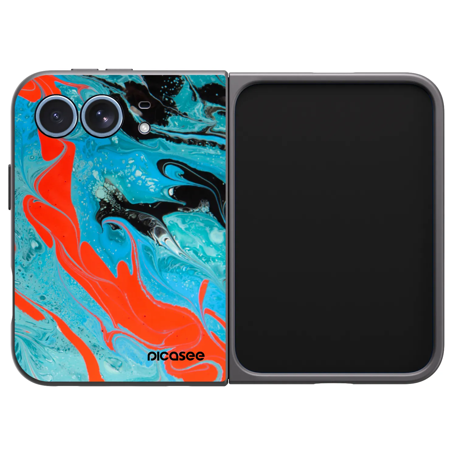 Picasee silikónový čierny obal pre Apple iPhone Ultra - Blue Magma