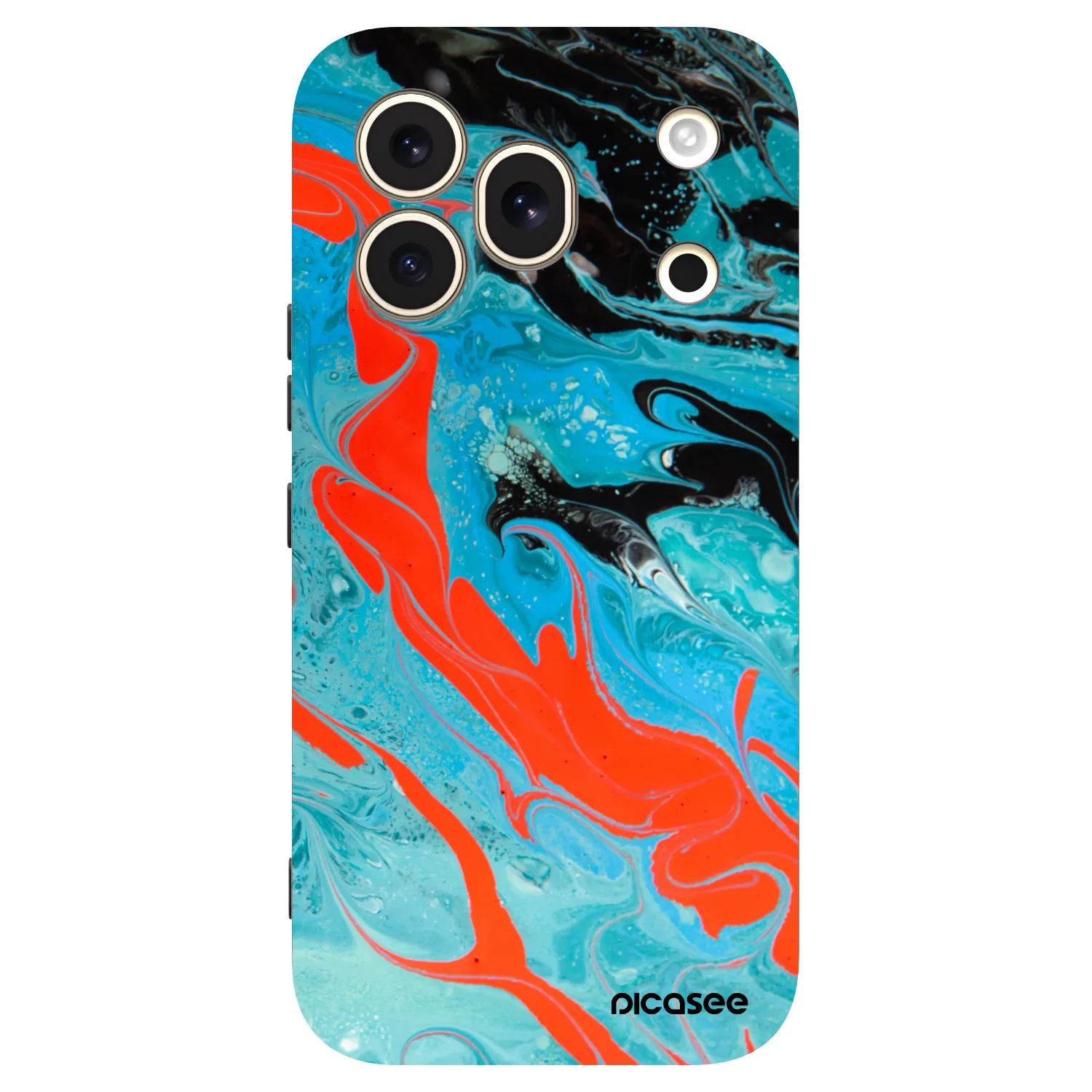 Picasee silikónový čierny obal pre Honor 600 Pro - Blue Magma