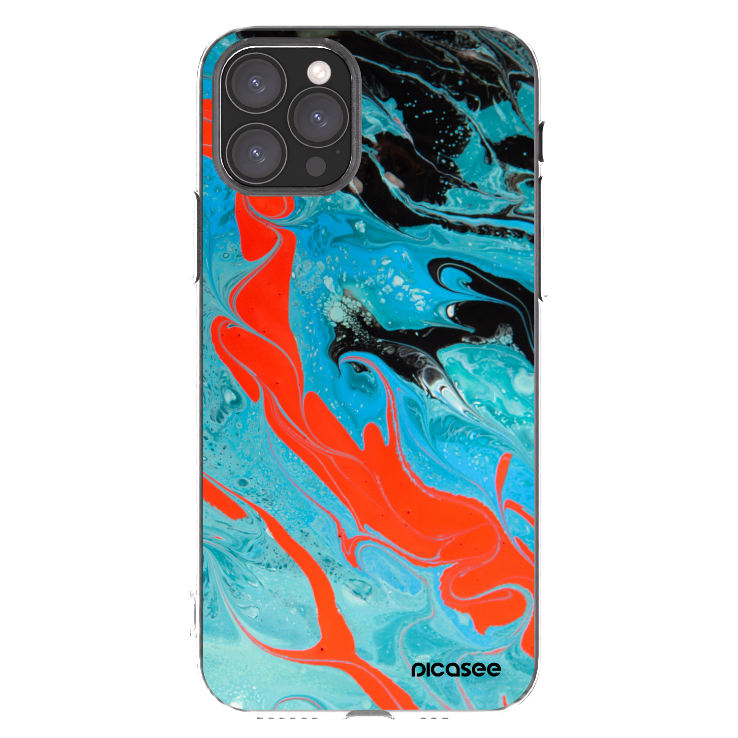 Picasee silikónový prehľadný obal pre Apple iPhone 11 Pro - Blue Magma