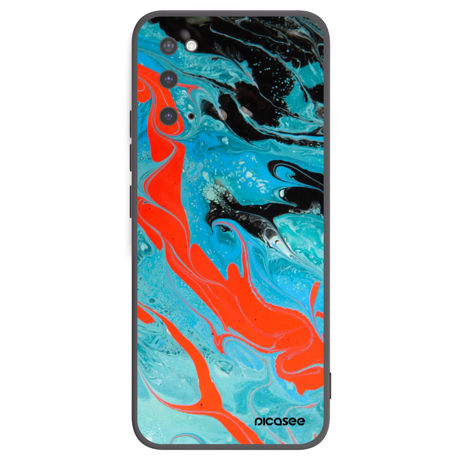 Picasee silikónový čierny obal pre Samsung Galaxy S20 G980F - Blue Magma