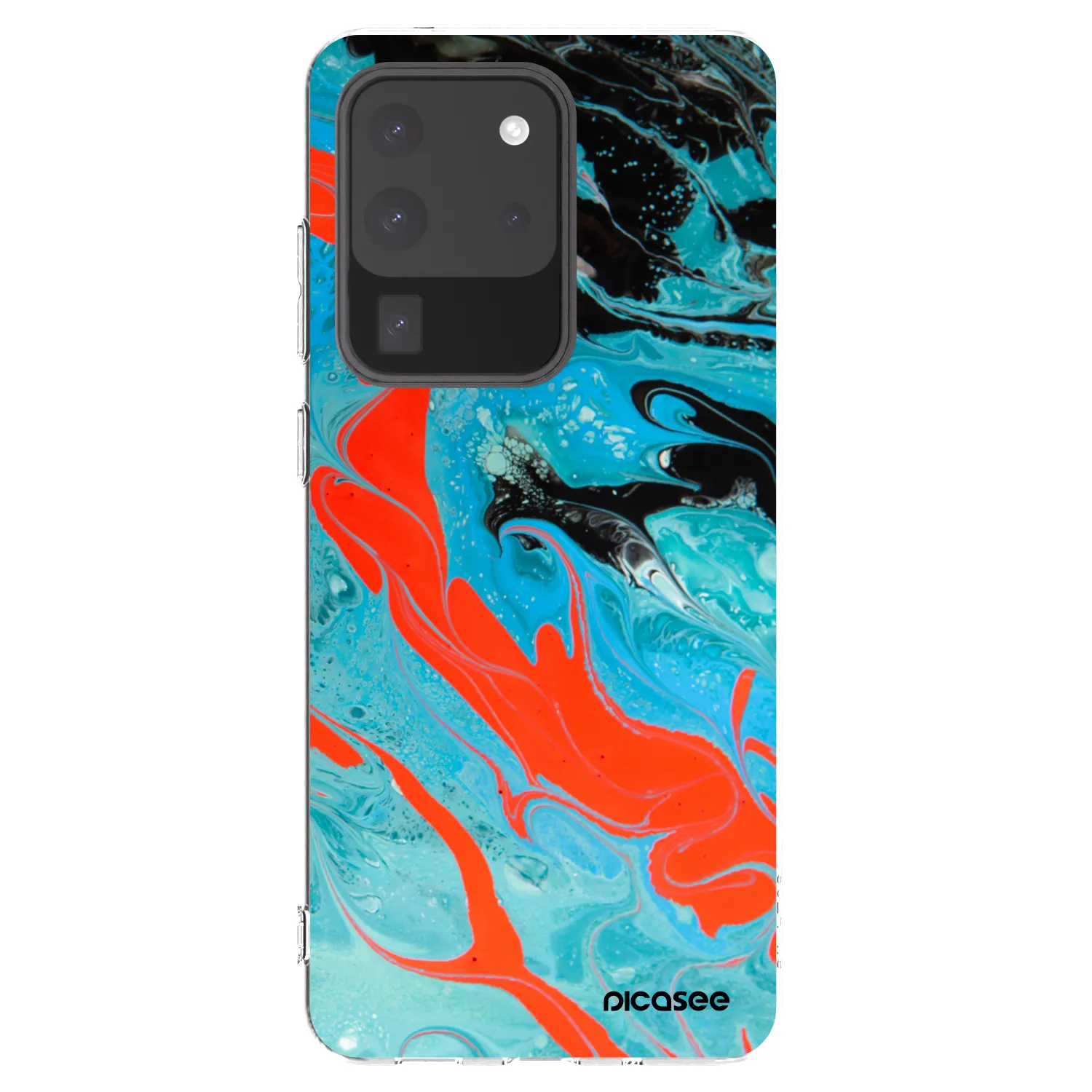 Picasee silikónový prehľadný obal pre Samsung Galaxy S20 Ultra 5G G988F - Blue Magma