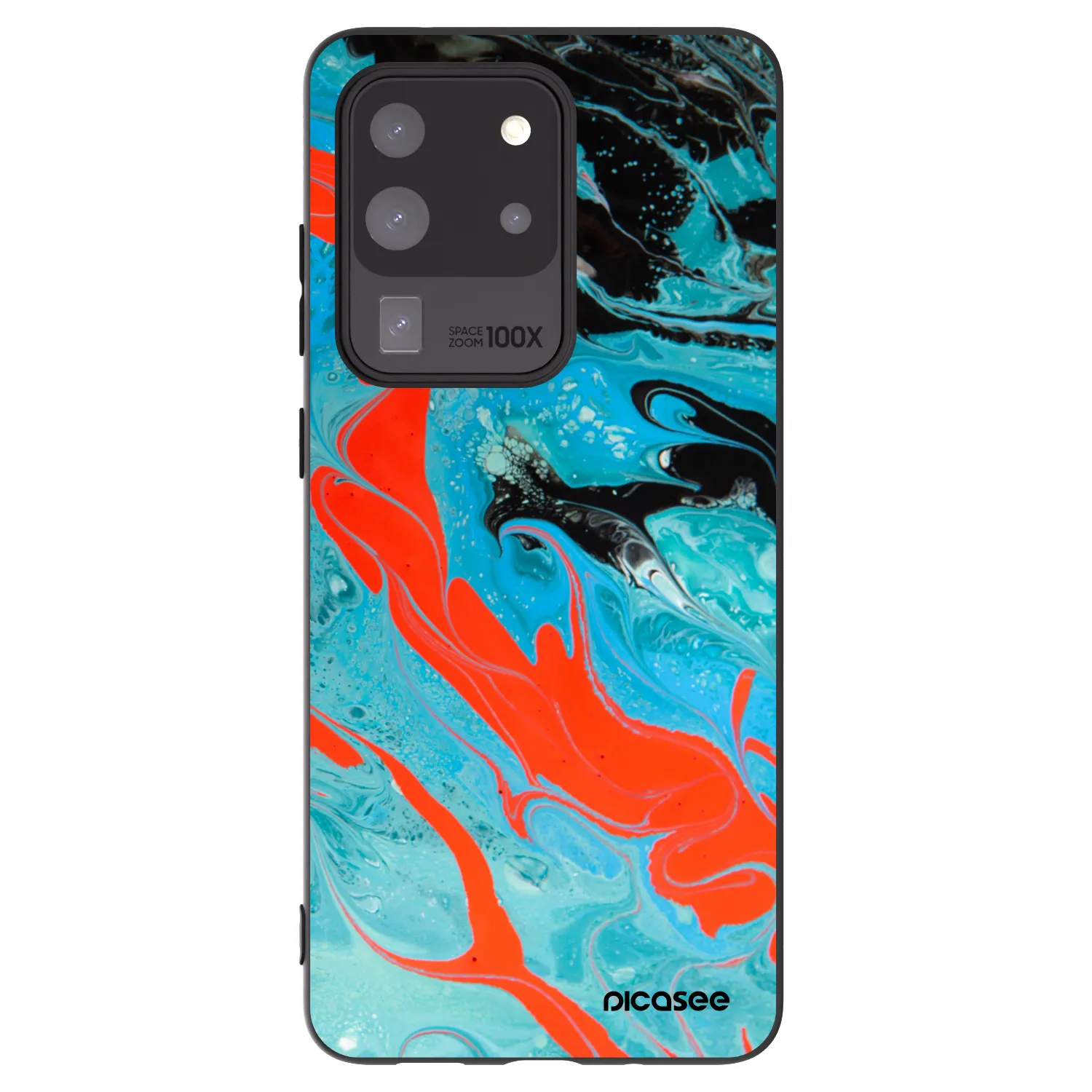 Picasee silikónový čierny obal pre Samsung Galaxy S20 Ultra 5G G988F - Blue Magma