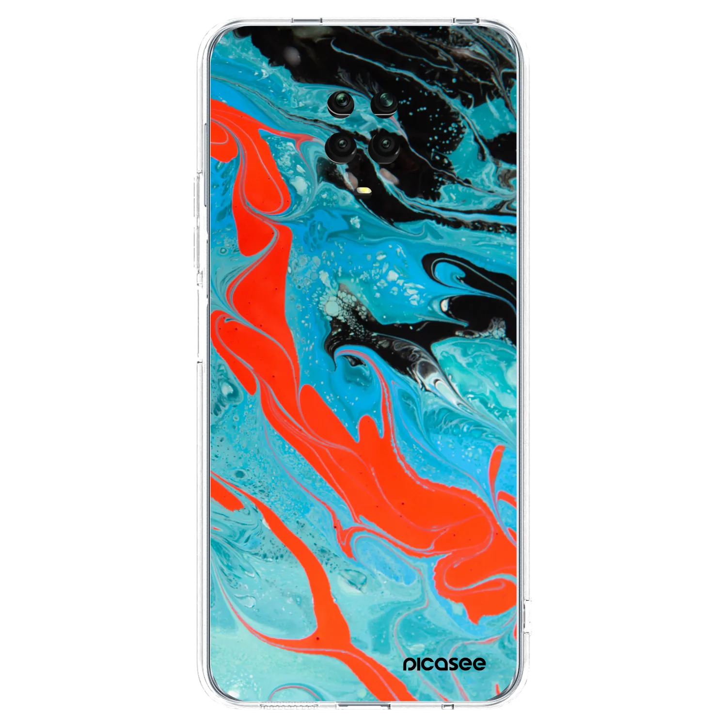 Picasee silikónový prehľadný obal pre Xiaomi Redmi Note 9S - Blue Magma
