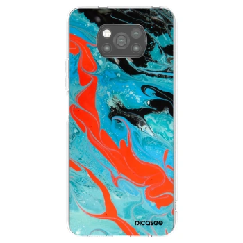 Picasee silikónový čierny obal pre Xiaomi Poco X3 - Blue Magma