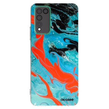 Picasee silikónový prehľadný obal pre Honor 10X Lite - Blue Magma