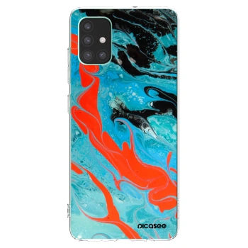 Picasee silikónový prehľadný obal pre Samsung Galaxy M51 M515F - Blue Magma