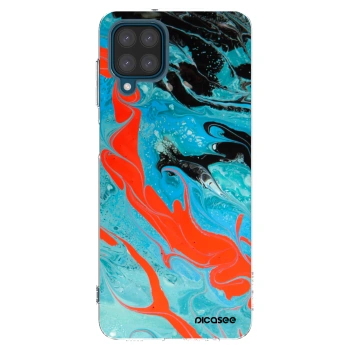 Picasee silikónový prehľadný obal pre Samsung Galaxy A12 A125F - Blue Magma