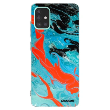 Picasee silikónový prehľadný obal pre Samsung Galaxy M31s - Blue Magma